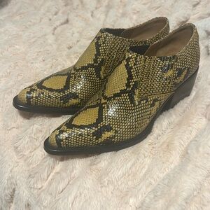 Chloe ankle booties; new with box; snake skin pattern; size 40